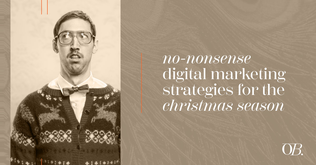 Silly man - he's confused what approach to take with Christmas advertising and digital marketing strategies.